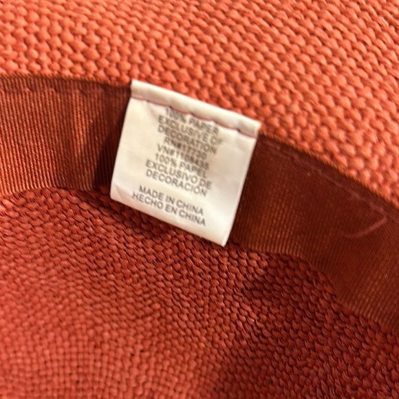 Stylish Dusty Orange Straw Sun Hat - Picture 6 of 7